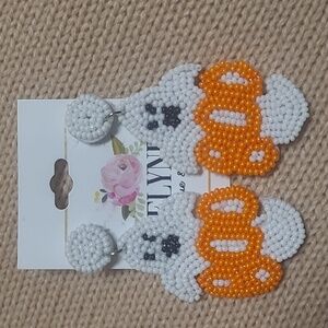 Seed Bead Ghost Earrings